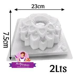 Heart Center #2 Jello Mold / Corazón Central #2 Molde Gelatina