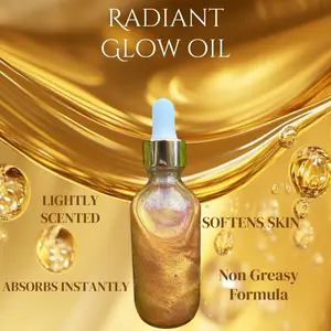 Radiant Glow Oil - Lightly Scented Softens Skin Non Greasy Formula Absorbs Instantly for Radiant Skin