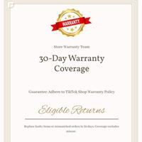 30-Day Warranty Coverage