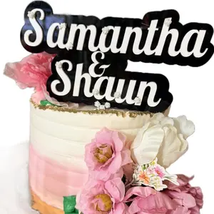 Personalized Cake Top with Elegant Name Design for Special Occasions and Celebrations