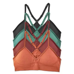 Racerback 4-Pack Women's Seamless Bralettes All Day Comfy