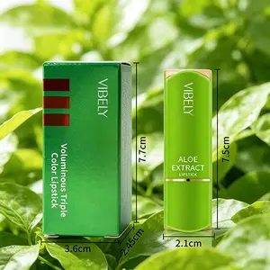 VIBELY Aloe Vera Extract Lipstick, Color Changing, Long-Lasting, Moisturizing, Hydrating Lip Balm for All-Day Wear