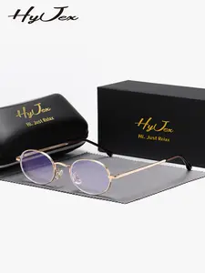 HYJEX 1 Piece Unisex Lightweight Design Full Frame Anti Blue Light Plano Glasses Suitable For All Face Oval Frame Plano Glasses