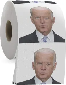 Biden Political Toilet Paper Roll by Gagster - 3 Ply Funny Novelty TP with Full-Color Image - 200 Sheets Per Roll - Prank Gift for Adults - Printed on Every Sheet - Make Your Butt Laugh
