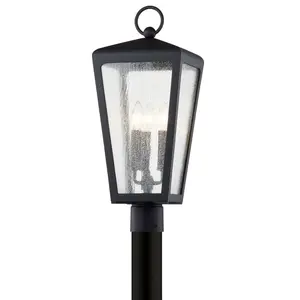 Mariden Three Light Post Lantern Textured Iron