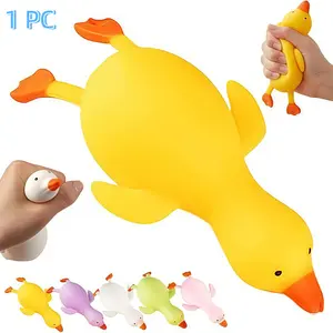 Stretchy Duck Squishy Toys, Soft Sensory Stress Relief Fidget Toys, Cute Squeeze Animal Toy for Desk, Party Favor and Gift