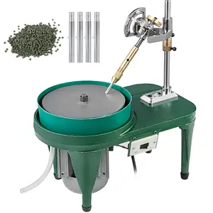 VEVOR Gem Faceting Machine 180W Jade Grinding Polishing Machine 2800RPM Rock Polisher with Faceted Manipulator and 1 Bag of Triangle Abrasive for Jewelry (110V)