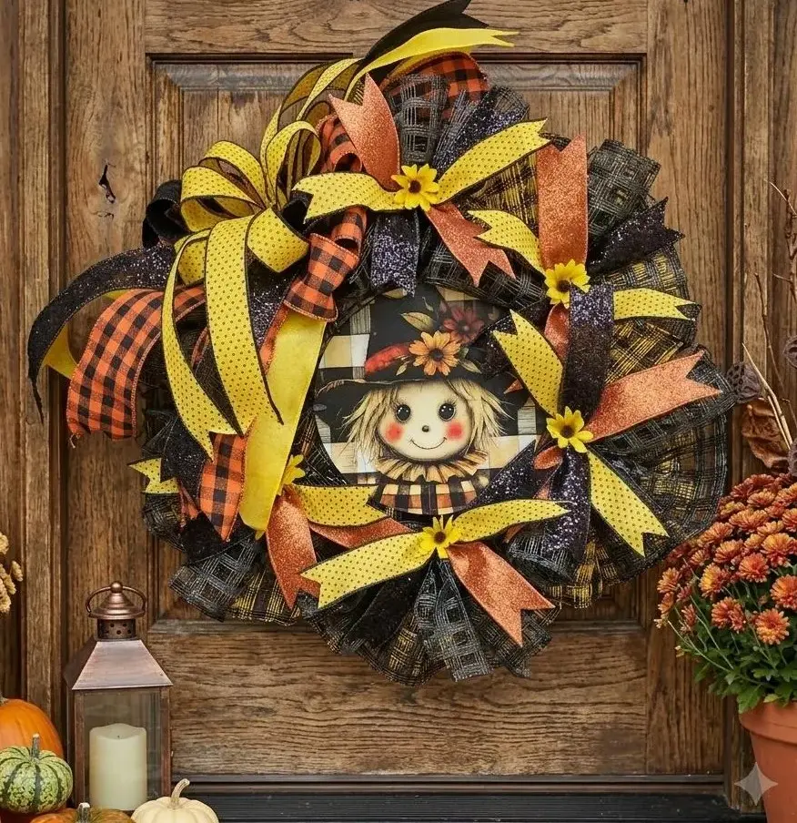 Cute Scarecrow Wreath