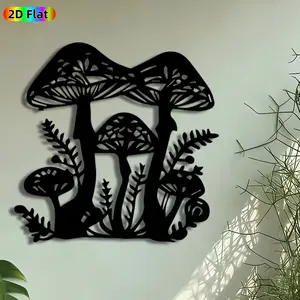 1pc Whimsical Mushroom Cluster Metal Wall Art, Enchanted Fungi Statue Mural, Intricate Craftsmanship, Boho Decor, Perfect for Housewarming, Easter Decor, Perfect for Bedroom Garden Fence Coffee Shop Decor, Ideal Gift for Bohemian Style Enthusiasts.