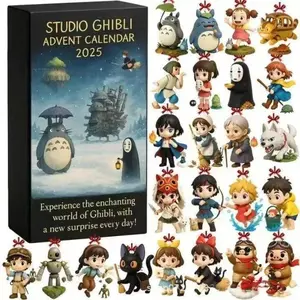 Studio Ghibli Classic Anime Advent Calendar, 3D Design Blind Box Gift, Perfect for Fans & Collectors, Unique Holiday Countdown Experience