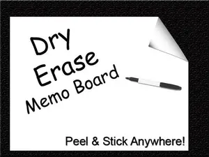 Dry Erase Sheet Decal-White