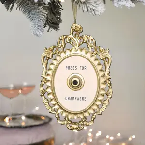 Press for Champagne Button, Ring Mini Press for Champagne Button, Press for Champagne Door Ring Bell, Champagne Themed Decor Wall Plaque Ornament Gift for Party Christmas Home Bedroom Hotel Hanging Decoration Hangable