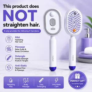 Electric Hair Scalp Brush with Hydrating Mist, Gentle Massage, Detangling & Anti-Static Care, Relaxing Hair Scalp Treatment for All Hair Types, Portable Rechargeable Styling Brush