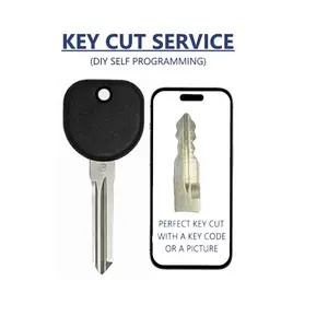 KEY CUT SERVICE + Chipped Key Compatible with Buick B111 PT (self programmable)
