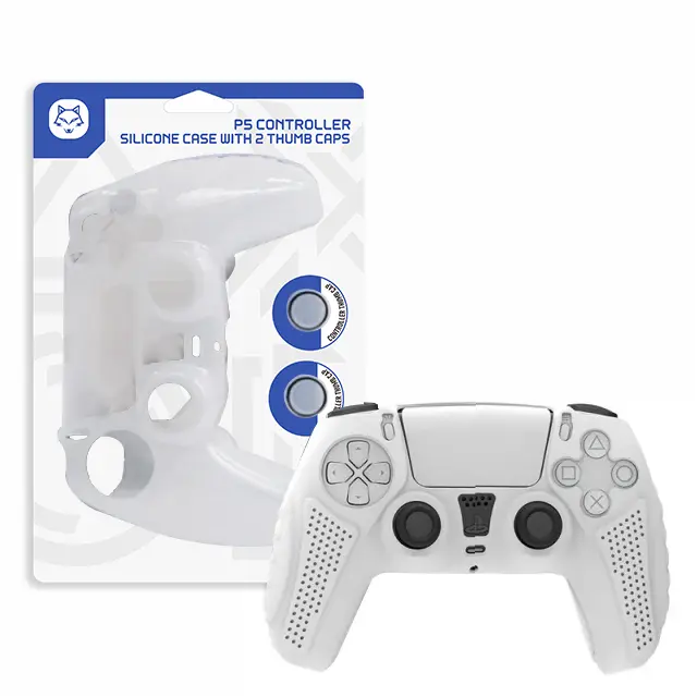 Suitable for PS5 handle, full wrapped silicone cover, put sweat corrosion, handle protective cover, four colors (free 2 rocker caps)
