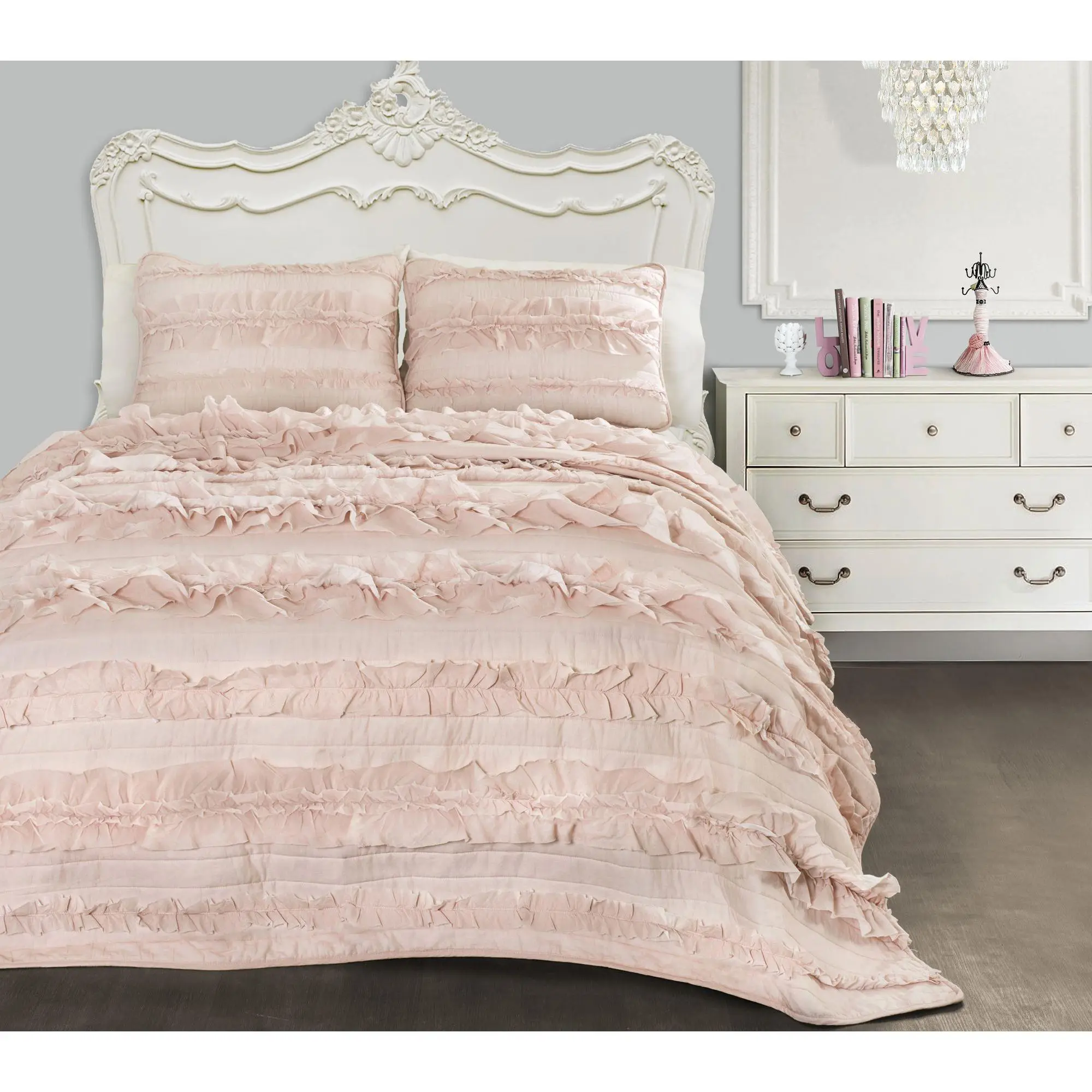 Belle 2-Piece Twin Quilt Set by Lush Decor
