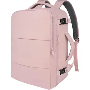 Travel Backpack for Women, Carry On Backpack with Water Bottle Pocket & Shoe Pouch,  Laptop Flight Approved, Nurse Bag Casual  for Weekender Business Hiking
