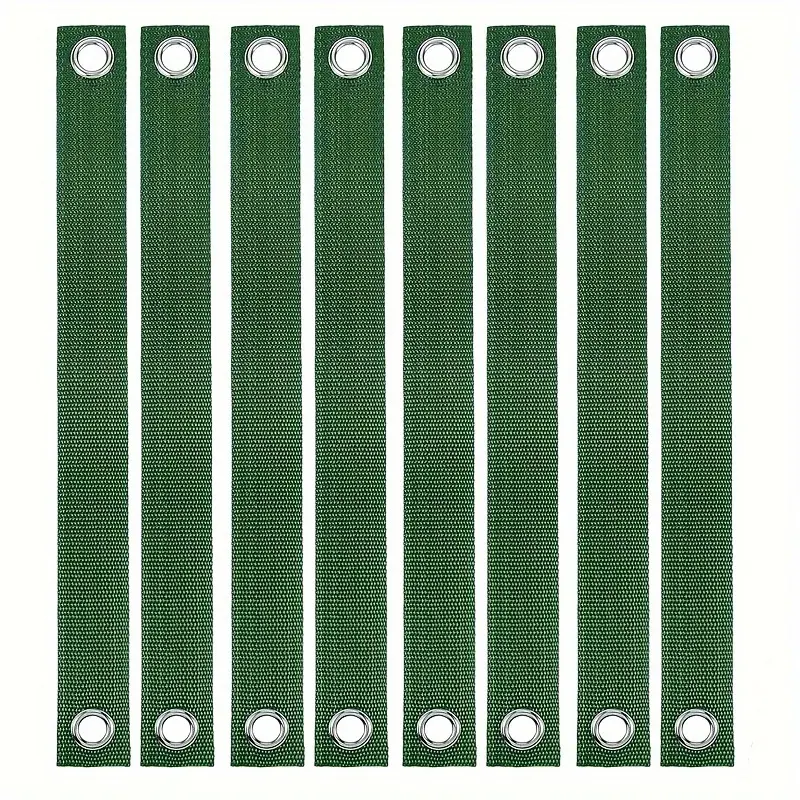 6pcs Green Nylon Outdoor Tree Support Straps - Ideal for New Saplings & Hurricane Protection, Durable Tree Straightening Ties