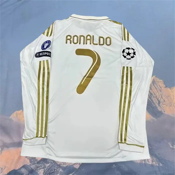 11/12 Home Retro No.7 Ronaldo Long Sleeve soccer jersey