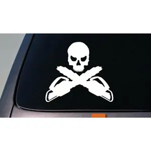 Logger's Crossbones Decal sticker - *A011* arborist forestry chainsaw tree axe
