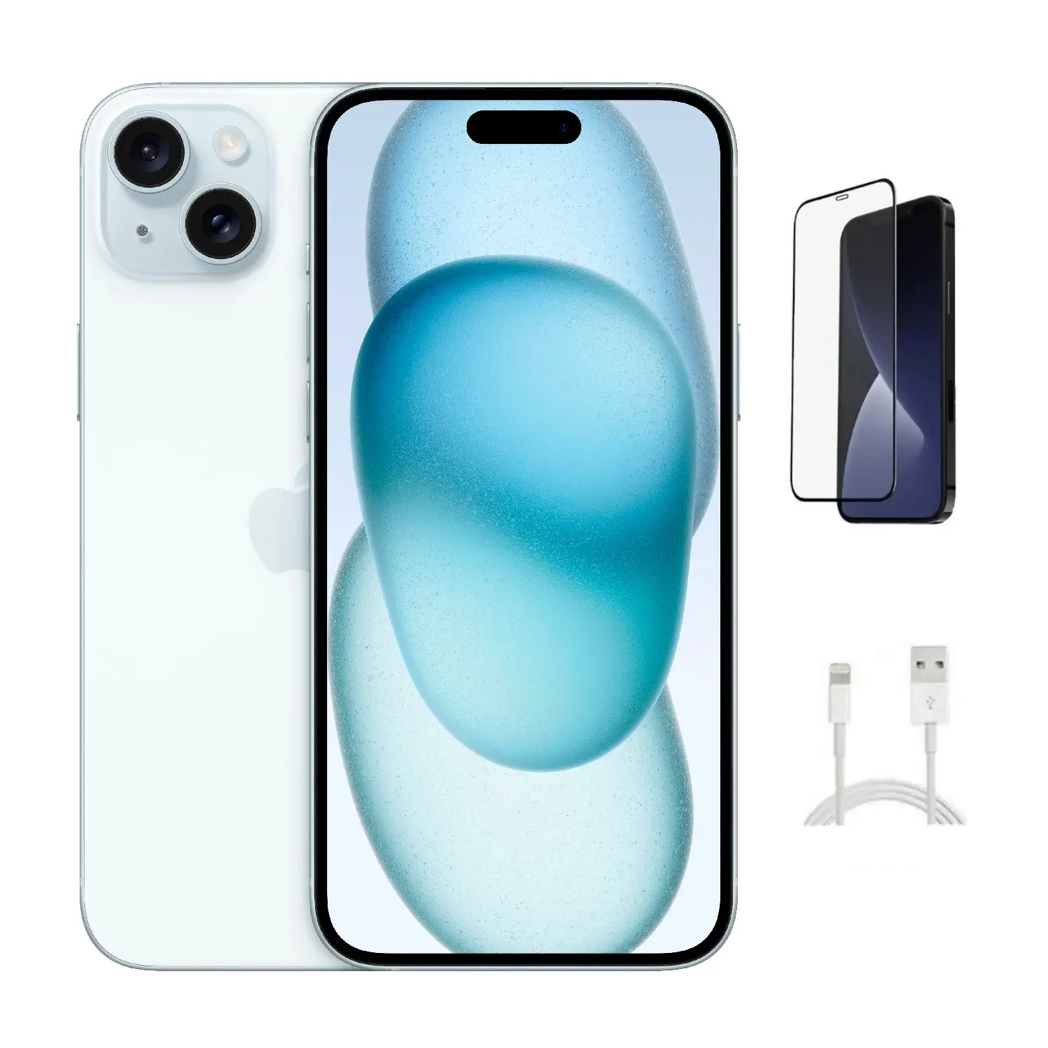 Refurbished Apple iPhone 15 Plus (Unlocked) A2847 - Acceptable Condition with Pre-Installed Tempered Glass & 1 Year Warranty