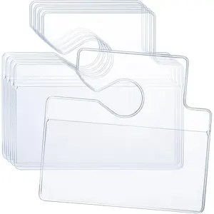 5 count Horizontal Clear Parking  Holder Parking Pass Holder Rearview Mirror Hanger Parking  Card Holder for  Passes Stickers Permits
