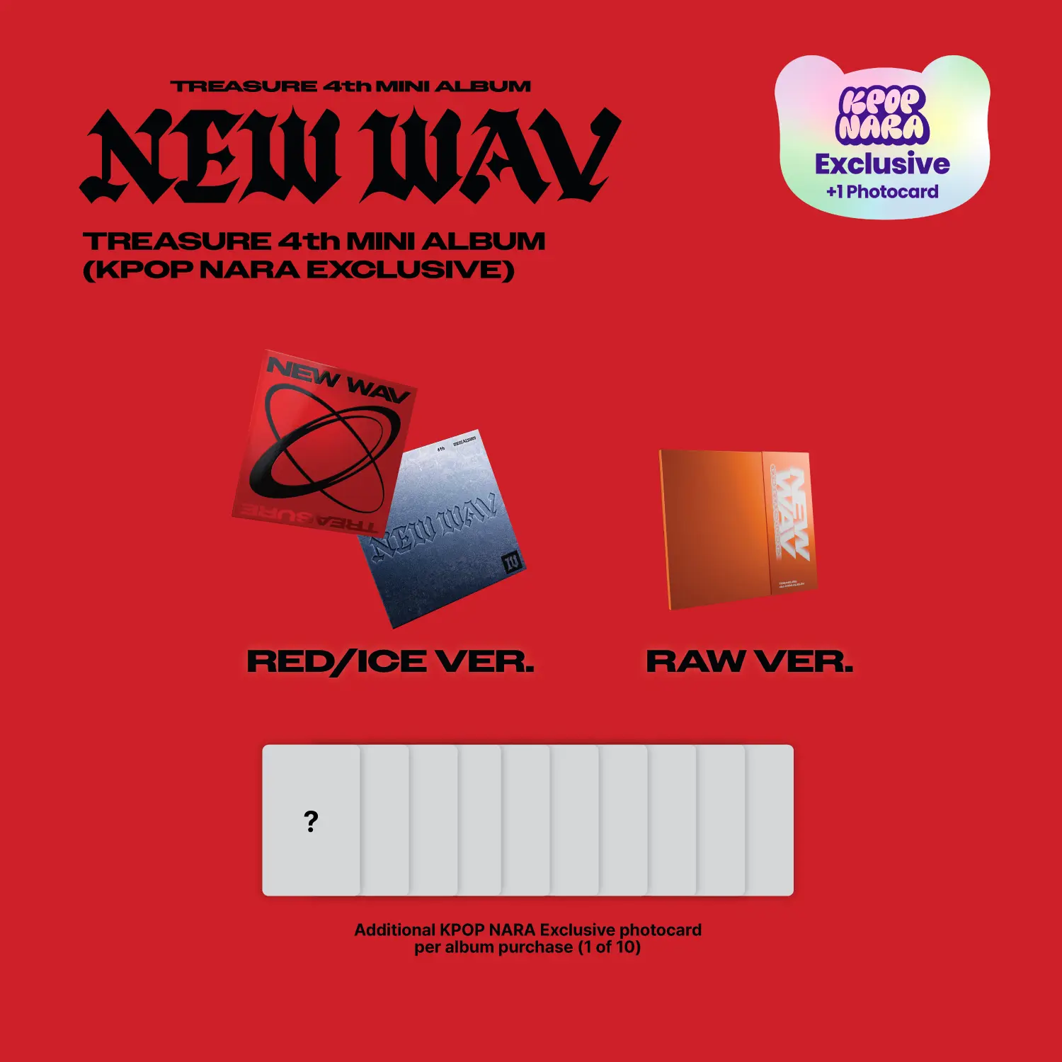 TREASURE - 4th MINI ALBUM [NEW WAV] (RAW VER.) (Kpop Nara Exclusive)