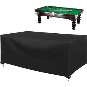 Waterproof Sunscreen 7/8/9 ft Pool Table Cover, Polyester Fabric Billiard Cover for Snooker Billiard Table