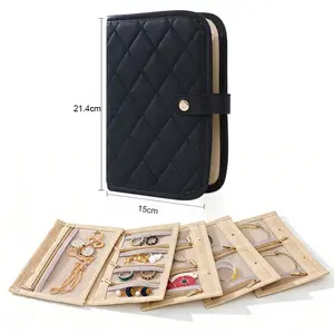 Jewelry Storage Bag Travel Portable Dust Earrings Bracelet Bracelet Ring Bag Large Capacity Jewelry Storage Book
