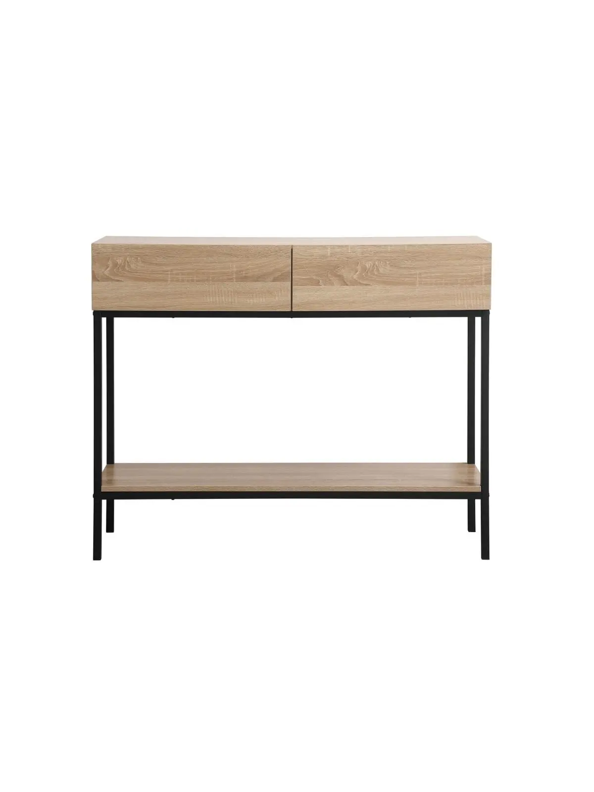 Elegant Decor AF110642MW Industrial 42 in. Mango Wood Console Table - Metal Frame, Storage Space, Assembly Required