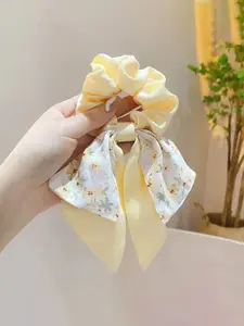 Cute Floral Butterfly Hair Tie, Soft Elastic Design for Girls, Ideal for Spring & Summer Hairstyles, Gentle on Hair