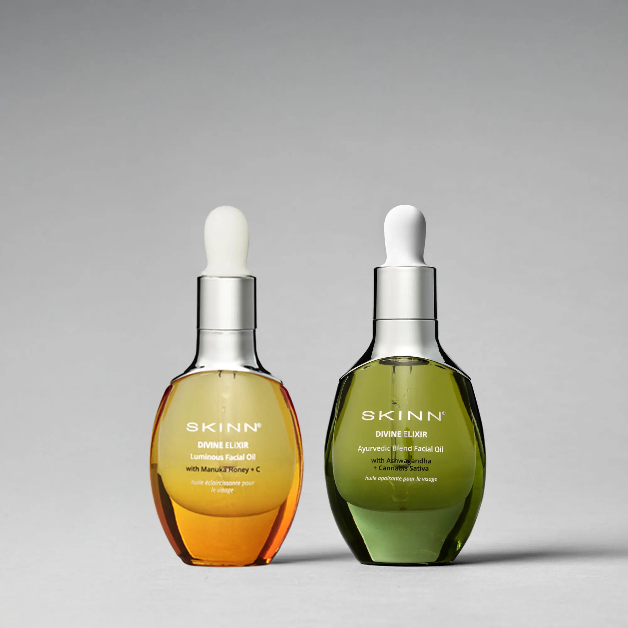 SKINN Cosmetics: Mini Oil Duos Ayurvedic + Luminous Oil Soothes, Brightens & Hydrates your Skin