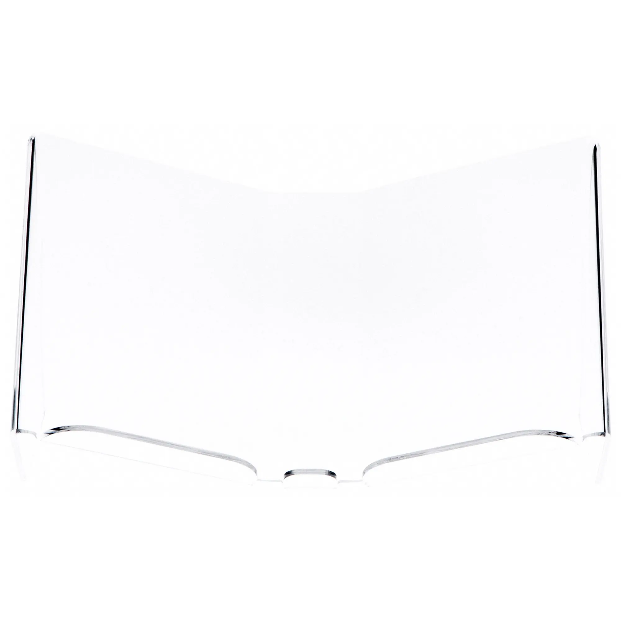 Plymor Clear Acrylic Open Book Display Stand with 1" Ledge, Tilted