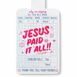 Jesus Paid It All Magnetic Bookmark | Christian Bible Bookmark | Faith Gift for Women | Scripture Bookmark