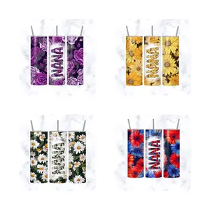 Nana Choice 20oz Tumbler with Lid and Plastic Straw - Cute Handmade Drinkware for on the Go