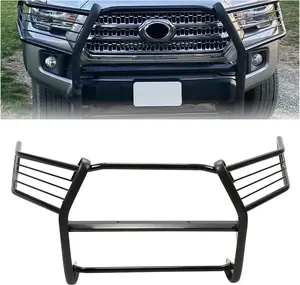 HECASA Front Brush Guard Bumper Grille Compatible with 2016-2023 Toyota Tacoma Bull Bar Brush Push Bar Guard Protector Powder Coated Black Steel Exterior Accessories