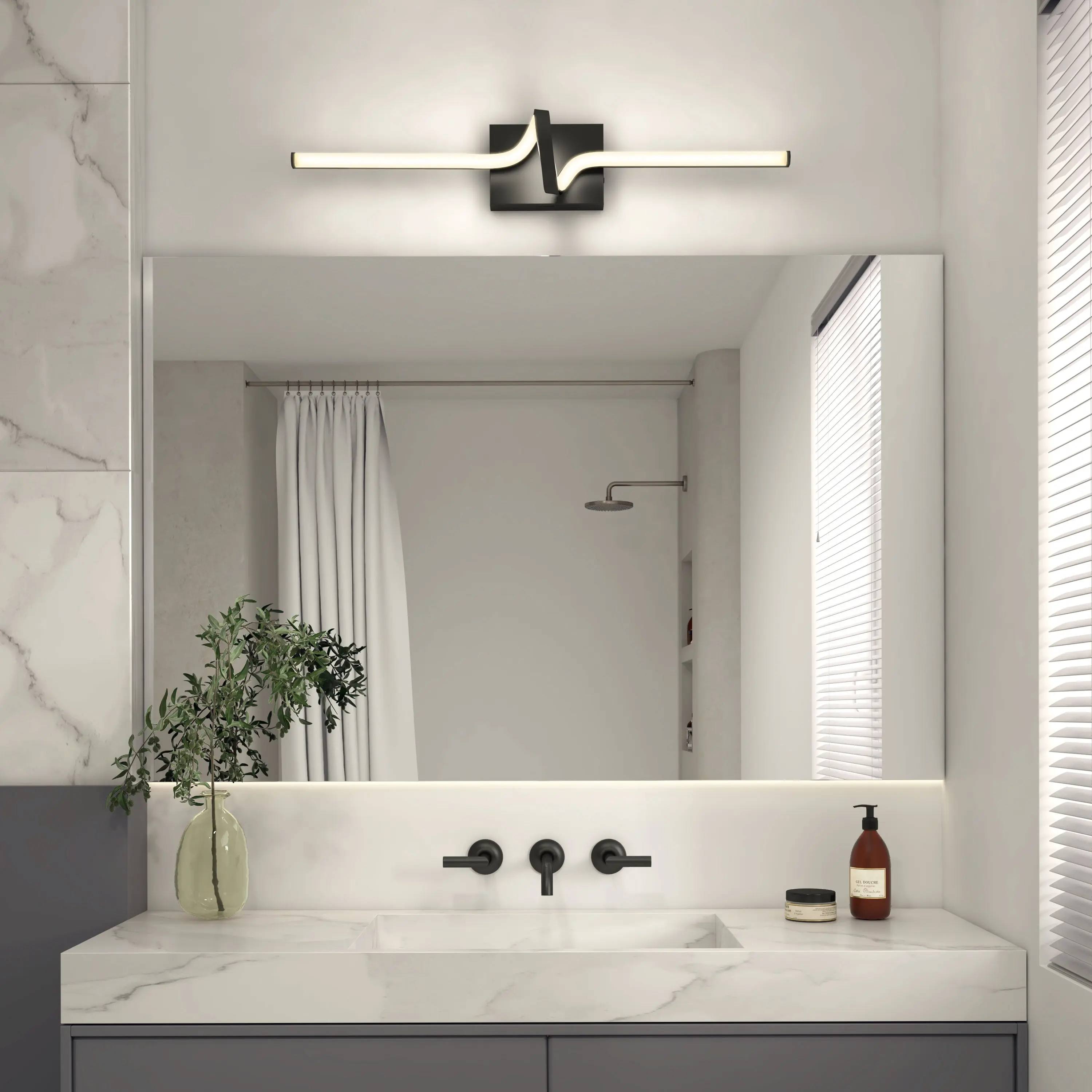 Bowtie modern LED bathroom vanity light 5 CCT Bowtie modern LED bathroom vanity light 5 CCT