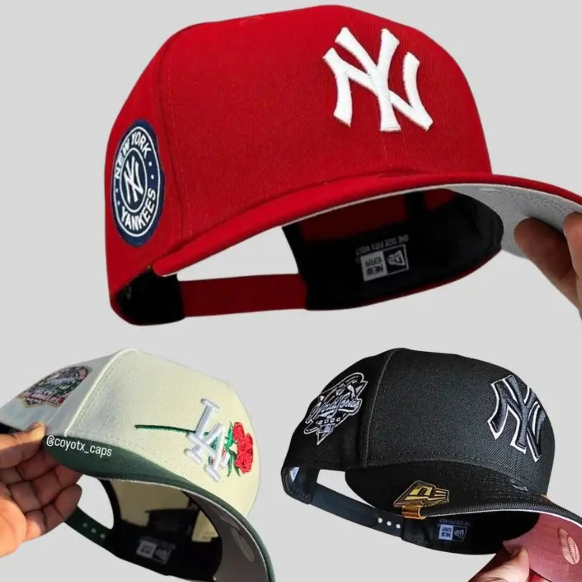 New Era NY Yankees & LA Dodgers MLB 9FORTY 59FIFTY Snapback – Unisex Fitted Baseball Cap, Gorras de Béisbol Hombre Mujer, Adjustable Trucker Hat, Moda Urbana USA 2026, Vintage Streetwear Style, Viral TikTok Headwear