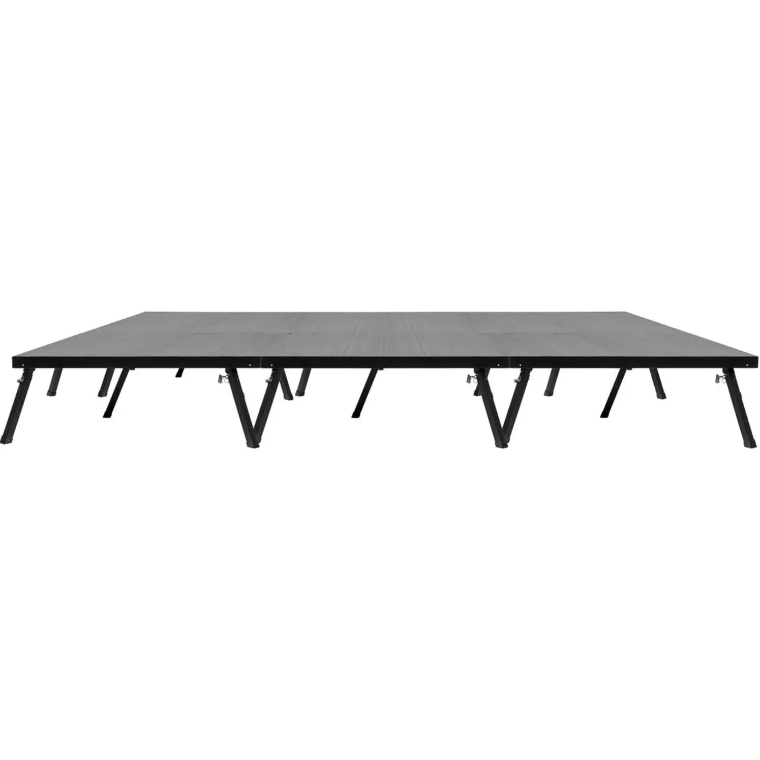 8'x12' MYSTAGE 6 Stage Platform - Portable, Folding Lightweight Aluminum Performance Deck with Adjustable Height 17"-28" - US Patented Design