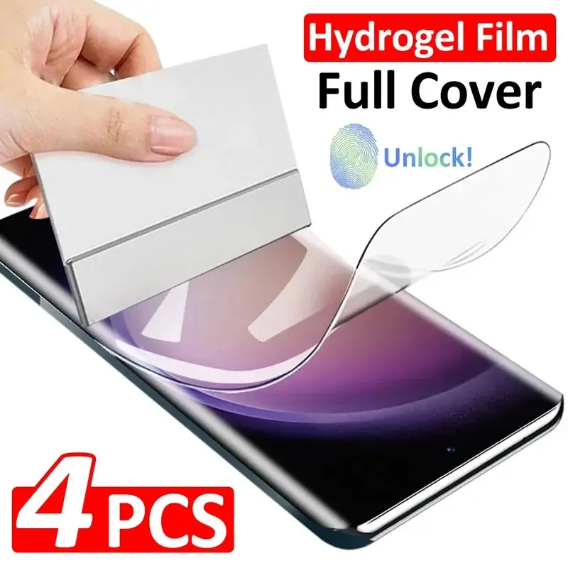 4pcs Hydrogel Film For Galaxy S26 S25 S24 S23 S22 S21 S20 Ultra Plus Screen Protector For S25 S24 S23 S20 S21 FE