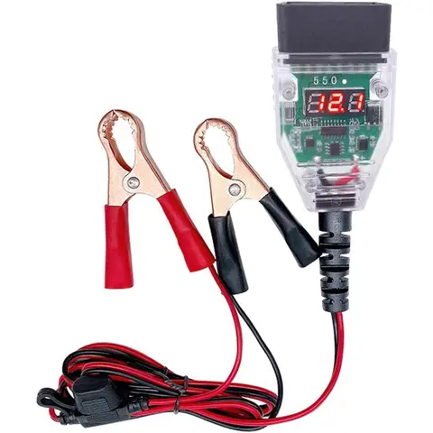 GJANSH Car Memory Saver Protection Connector OBD II Automotive Battery Computer ECU Power Off Vehicle Battery Detection Tool Kit 12V SAE Quick Release Adapter Supply Cable with 5A Fuse, S211110