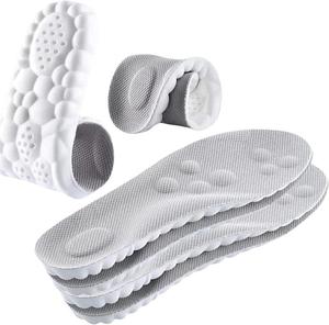 Cloud Insoles for Men and Women - 4D Technology Insole,Sports Shoes Insoles,Keeps feet balanced and upright,One size fits most, adjustable by cutting along the curling line.- U-Shaped Memory Foam Insoles (Men: US 7.5-10.5)