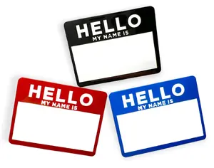 Hello My Name Is Pin ( With Dry Erase Board )