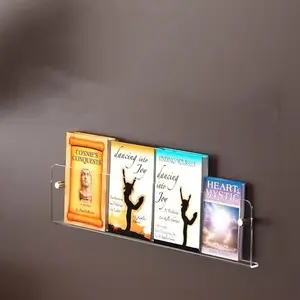 Fashion Acrylic Floating Wall Shelf, Space-Saving Storage & Display for Books, Records, Home Decor, Easy Installation, Multifunctional Aesthetic Appeal