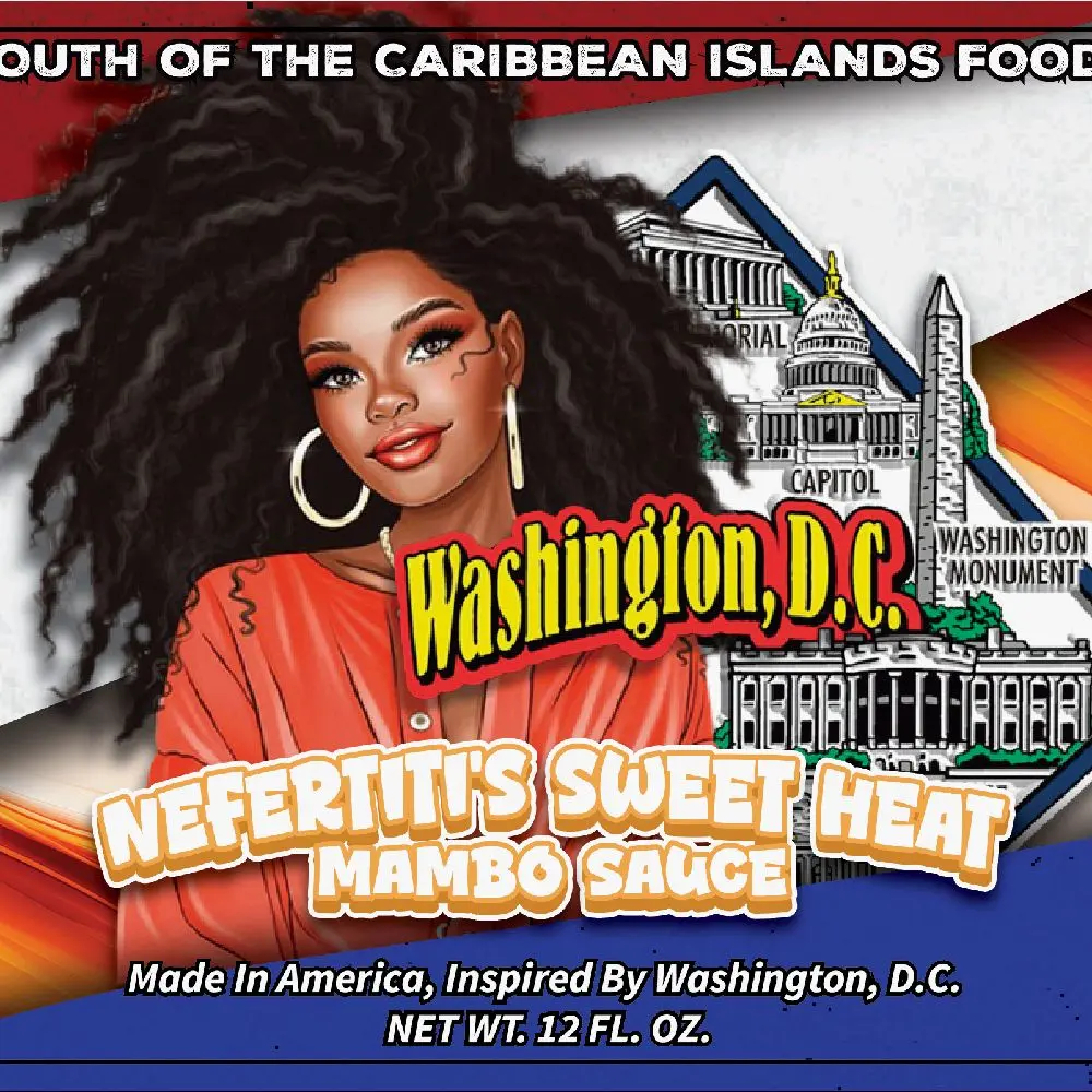 Nefertiti's Sweet Heat Mambo Sauce - Inspired by Washington D.C. - Made in America - 12 FL. OZ. Flavor