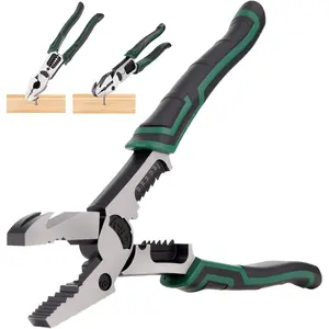 Heavy Duty Lineman Pliers,7-in-1 Multi-Tool with Wire , ,Stripper &  Puller | 9"CRV Steel Combination Pliers for Gripping, , Stripping, Hammering | Multipurpose Hand Tools