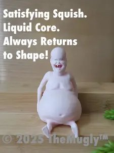 ReneeDough By Themugly Dolls – Sensory Squishy Toy for Stress, Anxiety & Fidget Fun - TheMugly doll like you’ve never felt before - It's filled with a slow-moving gel (not sand!) for next-level squish. (No Mole Hair)