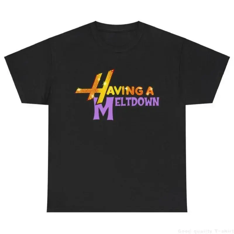 Having A Meltdown T-Shirt, Aesthetic Mental Health Matters Cotton T-Shirt, Trendy Disco Faux Glitter Hannah Montana T-Shirt, Vintage Graphic Tee, Popular Unisex Apparel for Mental Health Awareness hn01