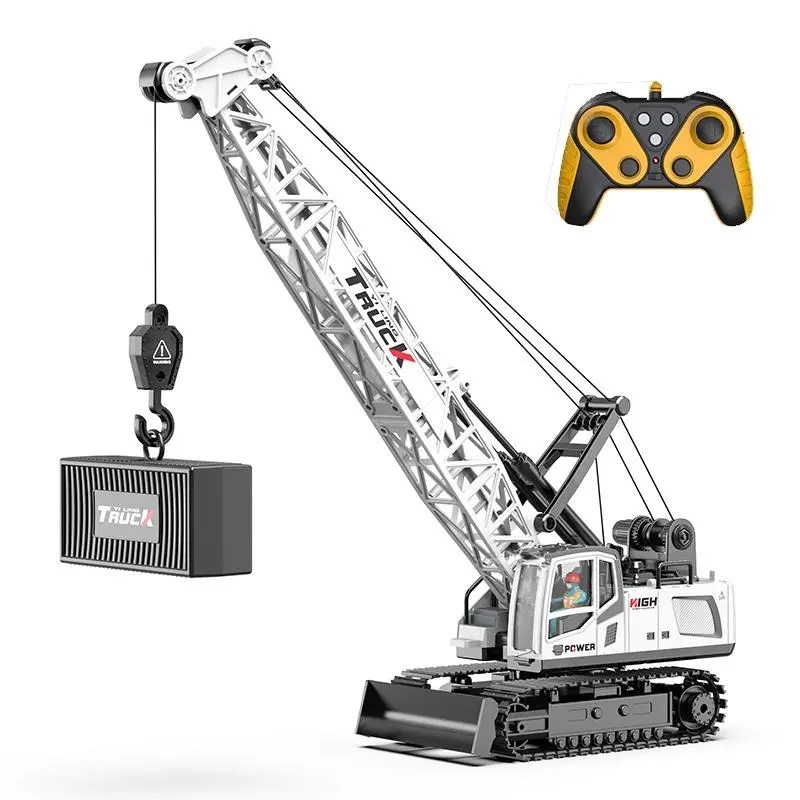 RC Controlled Crawler Crane Toy - 11-Channel 2.4GHz Remote Control, 680-Degree Rotation, Realistic Design, RC Construction Vehicles, for Kids Ages 3-10