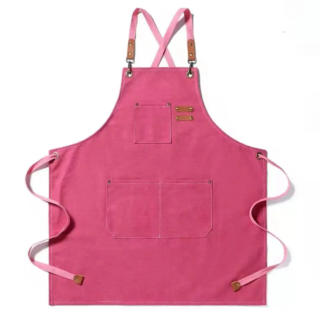 Waterproof Cotton-Oil Canvas Waist-Worn Pocket Apron, Ideal for Kitchen Use and Coffee Shops, Coffee Shop, Pocket Aprons, Waist-Worn Aprons